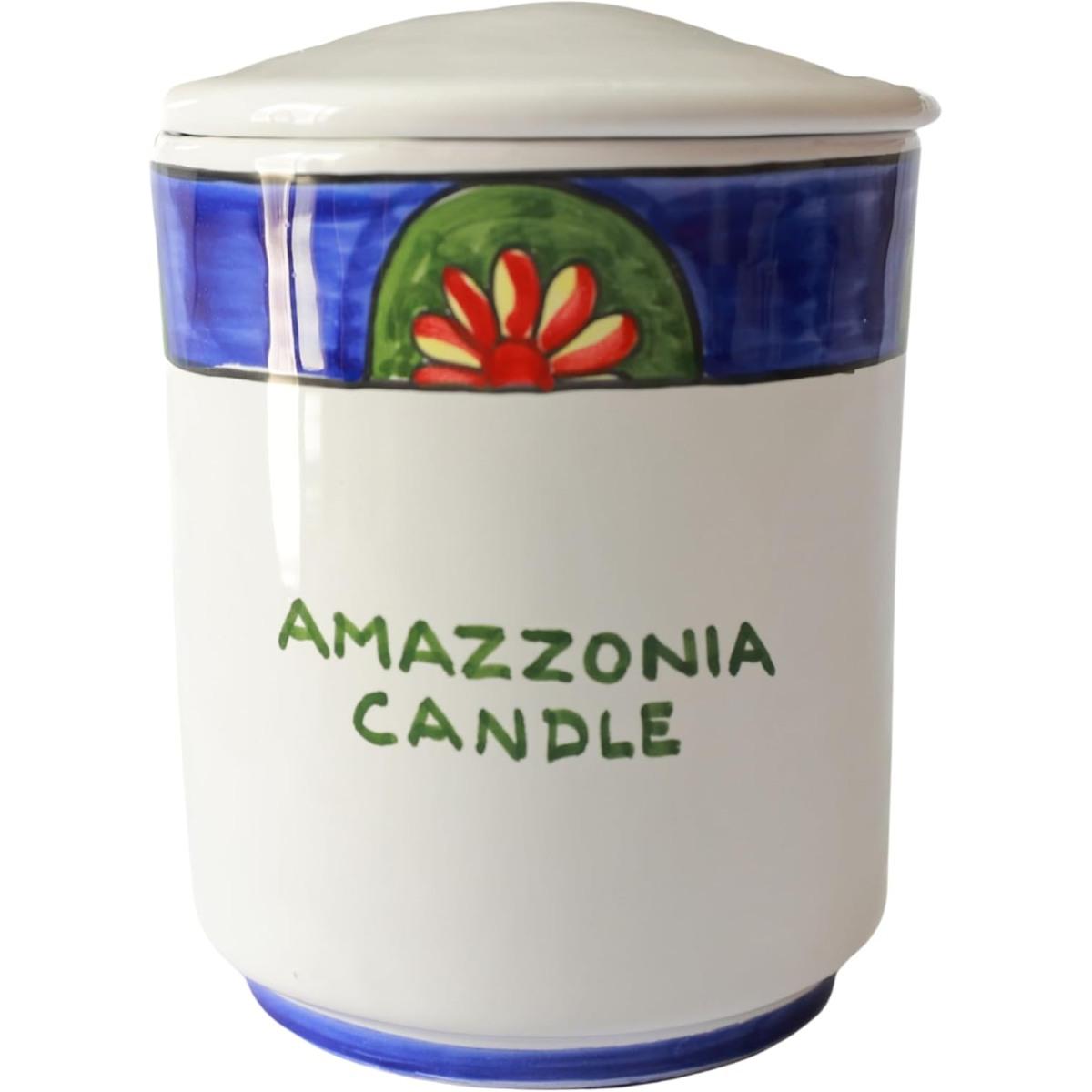 Amazzonia Candle - Barattolo Portacandela in Ceramica Blu