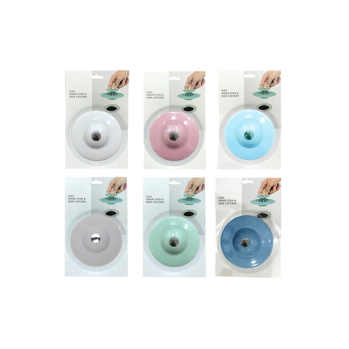 Casa e Benessere - Tappo filtro in silicone per lavabo vasca (lilla)